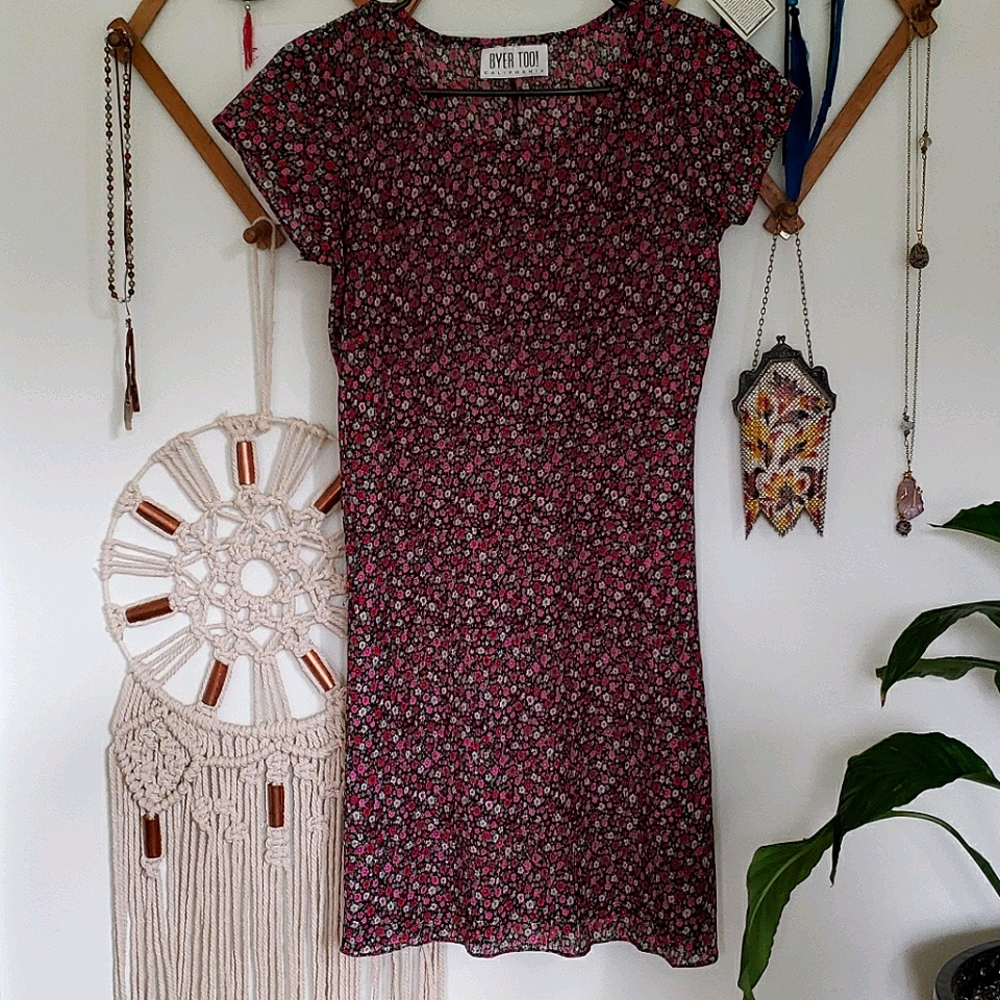 Sheer Floral Dress